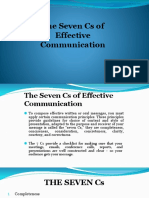 The Seven Cs of Effective Communication