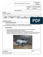 Informe de fallas en camioneta BT-50