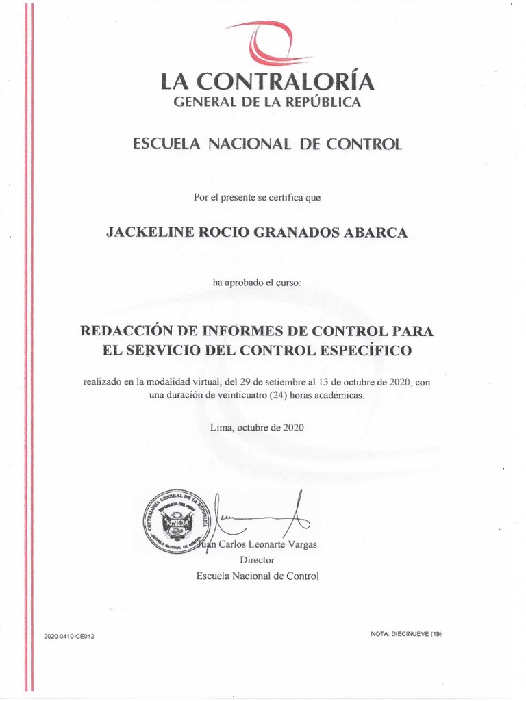 Redacci n de informes de control pdf