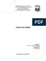 Criterio de calidad en gestión empresarial