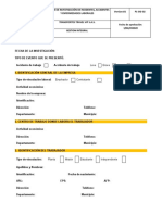 FO-SIG-011 Informe de Investigación de Incidentes y Accidentes de Trabajo.