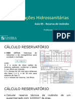 Instalações Hidrossanitárias - Aula 05 - Incendio e Esgoto