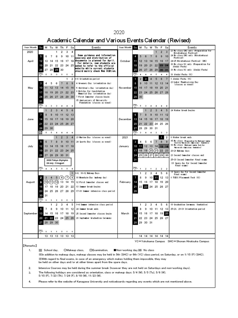 Academic Calendar PDF