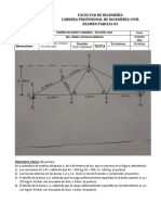 Examen Parcial 02 de Diseño en Acero y Madera, Sección 732A 2023-I