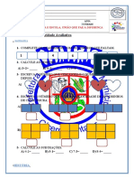 Avaliação Do 2°ano Matemática e História.