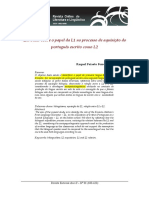 O papel da L1 na aquisição do português escrito