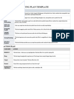 One Page Marketing Plan Template Indo