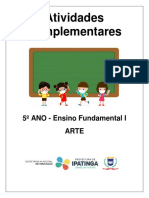 Arte Atividade 5º Ano Vol 5 PM Ipatinga