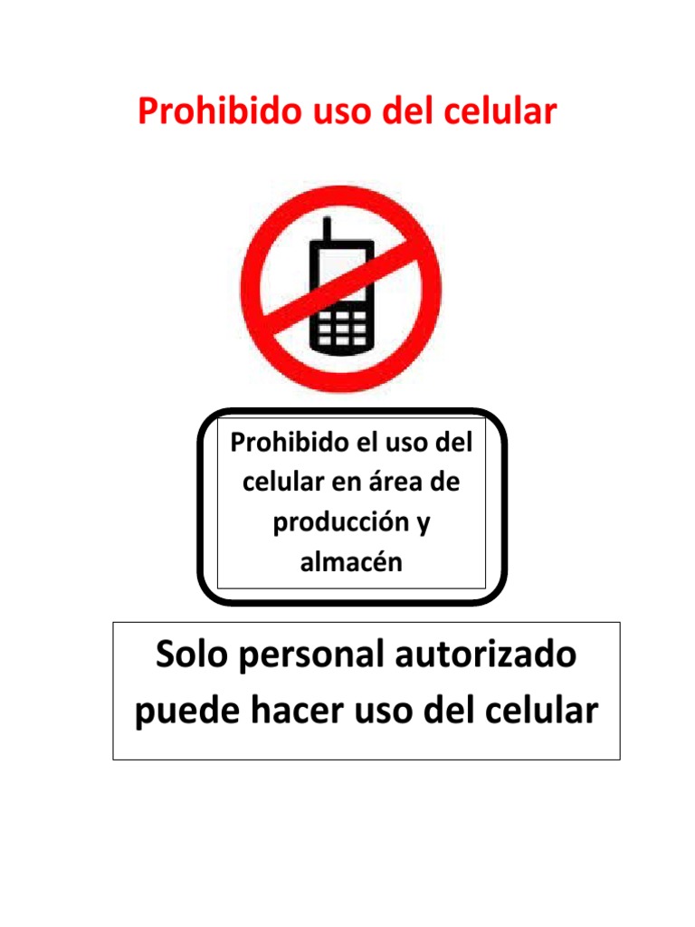 Prohibido Uso Del Celular | PDF