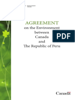 Agreement on the Environment between Canada and Peru