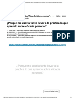 Porque Me Cuesta Tanto Llevar A La Práctica Lo Que Aprendo Sobre Eficacia Personal - David Torné