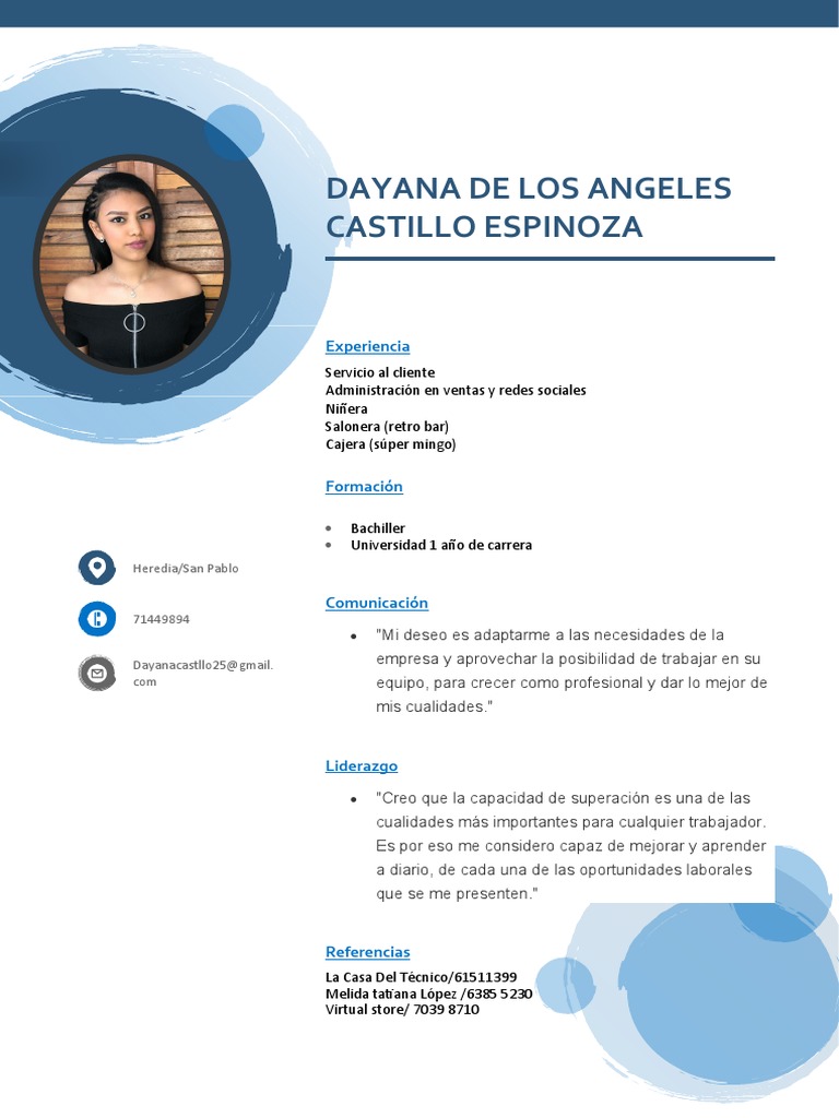 Perfil Profesional de Dayana Castillo | PDF