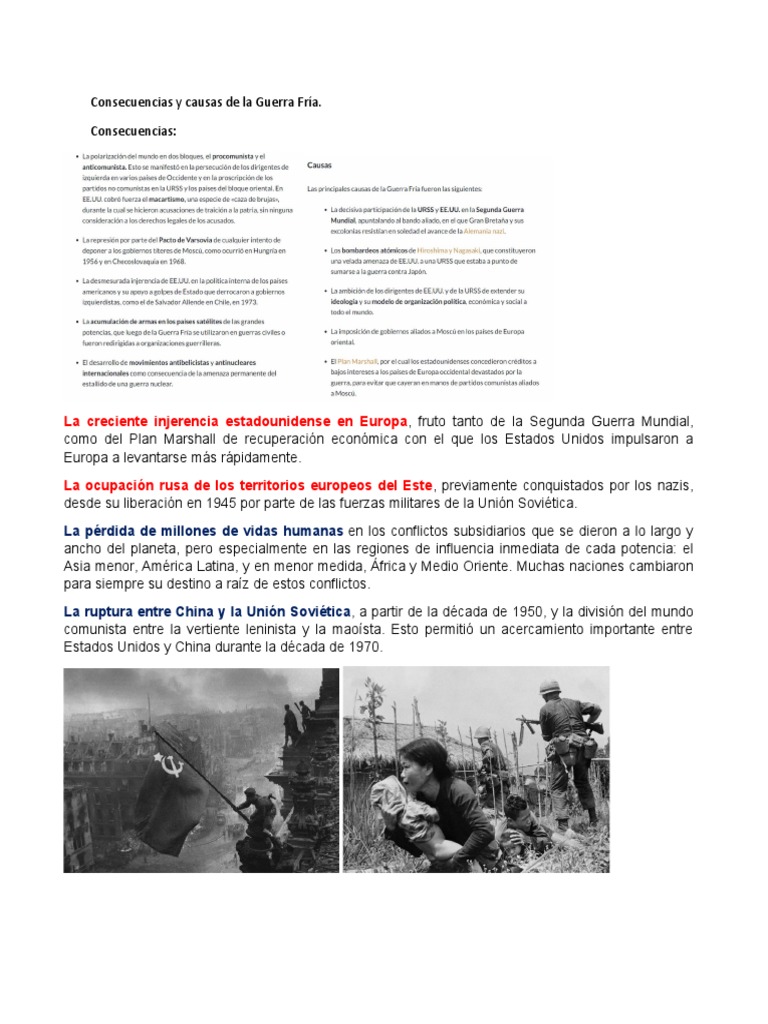 Consecuencias y Causas de La Guerra Fría | PDF