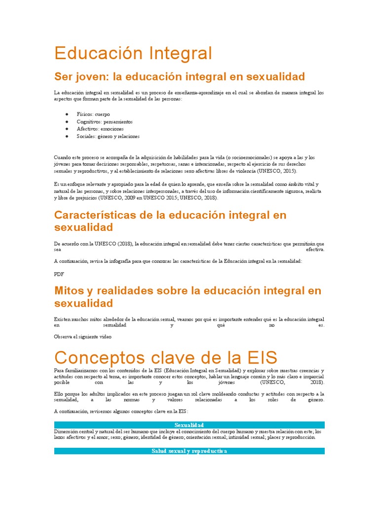 Educación Integral Pdf