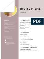 Reyjay P. Aisa: Student
