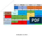 Horario Del 4to B