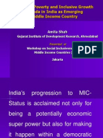The New Poverty and Inclusive Growth Agenda in India as Emerging Middle Income Country  (Presentation)