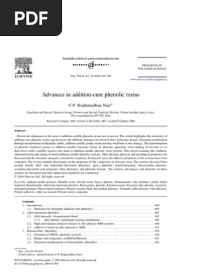 Advances in Addition-Cure Phenolic Resins | PDF | Epoxy