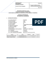 Silabo Estadistica General Psicología - 2023 - I