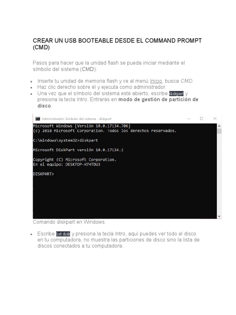 Crear Un Usb Booteable Desde El | PDF | Informática