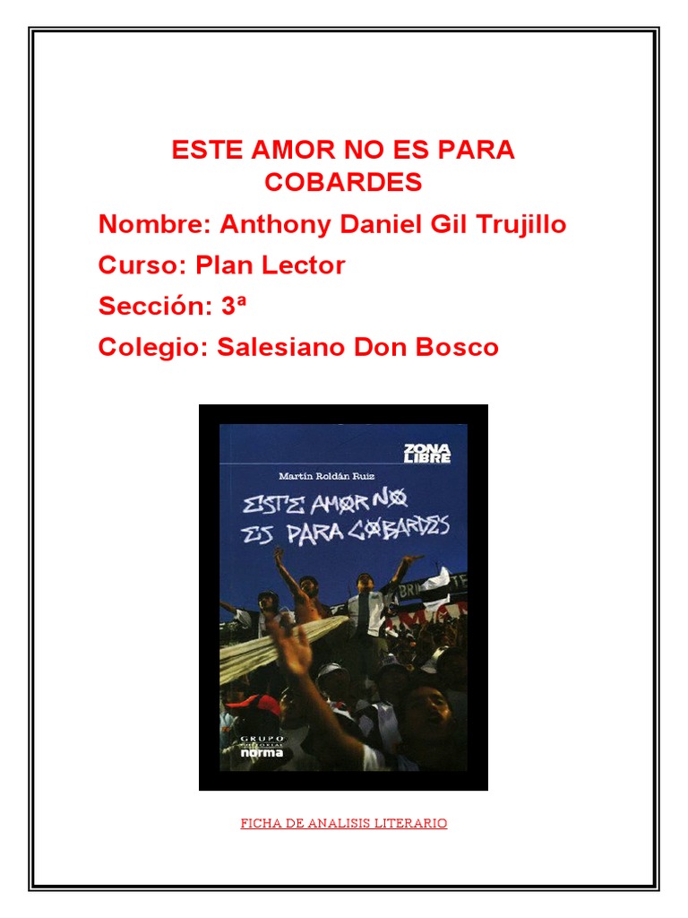 Este Amor No Es para Cobardes La Obra de Martin Roldan Ruiz | PDF