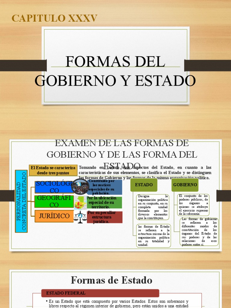 Formas de Estado y Gobierno | PDF | Estado (política) | Gobierno