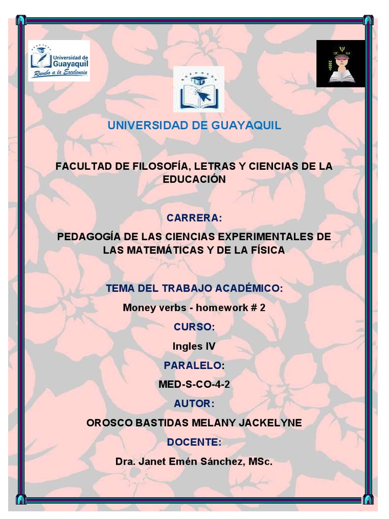 Money verbs homework 2 orosco melany pdf