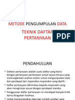 TEKNIK DAFTAR PERTANYAAN