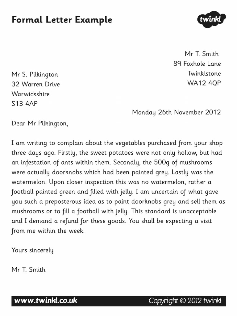 T2 E 240 Formal Letter Examples | PDF