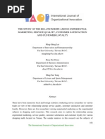 Download The Study of the Relationships Among Experiential Marketing Service Quality Customer Satisfaction and Customer Loyalty by Saurabh Srivastava SN64655033 doc pdf