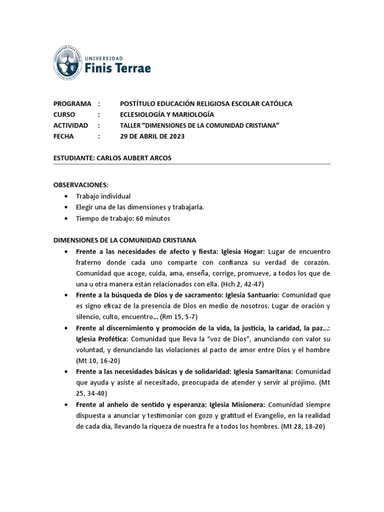 Taller dimensiones iglesia carlos aubert arcos pdf iglesia