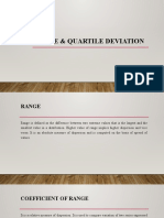 4. Range & Quartile Deviation