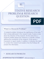 Quantitative Research Problem and Question