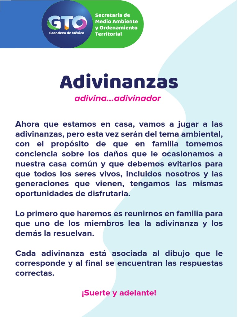 Adivinanzas para Niños de 7 A 9 Años | PDF