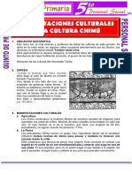 Manifestaciones Culturales de La Cultura Chimú para Quinto de Primaria