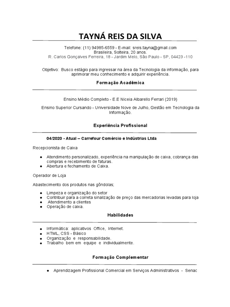 Cv tayn pdf