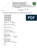 7. Soal Matematika kategori rendah kelas 2 UAS Semester 1 2020-2021