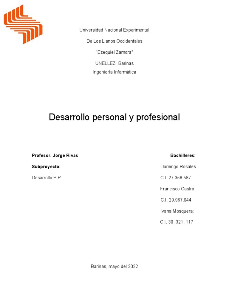 Desarrollo Personal y Profesional Integral | PDF | Desarrollo personal ...