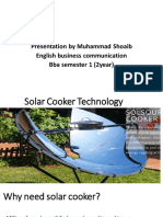 Presentation Solar Cooker Technology Final PDF