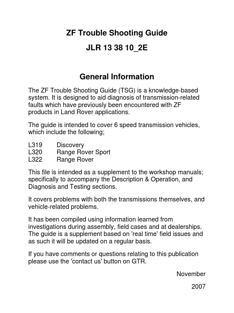 Auto Trouble Shooting Guide Guide | PDF | Manual Transmission ...