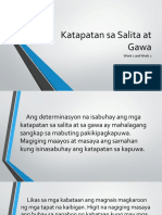 Katapatan Sa Salita at Gawa