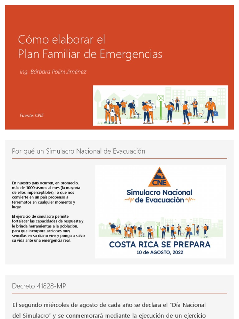 Plan Familiar de Emergencias y Simulacros | PDF | Simulación