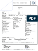 Test Application Form (TAF) Blank - Hardgoods