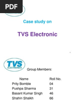 Case Study On: TVS Electronic