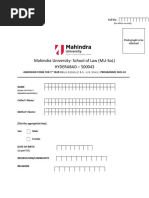 MU SoL ADMISSION FORM 2023 2024