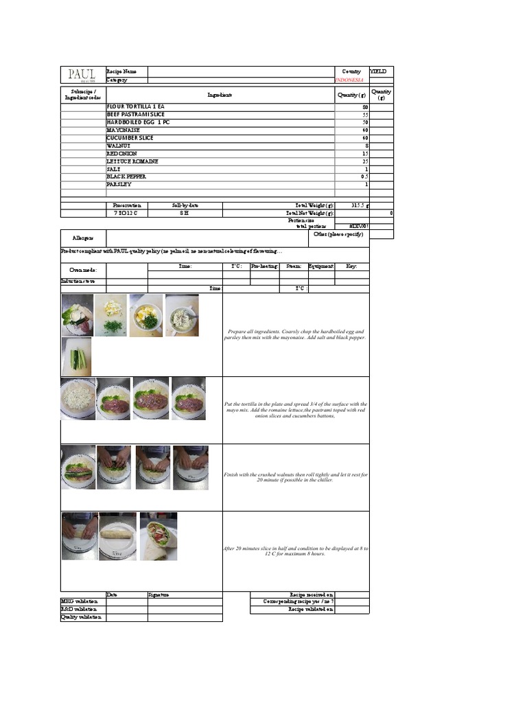 Wrap Beef Pastrami and Eggs PDF Food And Drink Preparation Food