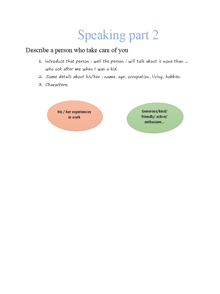 Speaking Part 2 | PDF