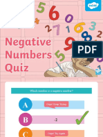 t2 M 428 Negative Numbers Powerpoint Quiz Ks2 Ver 2