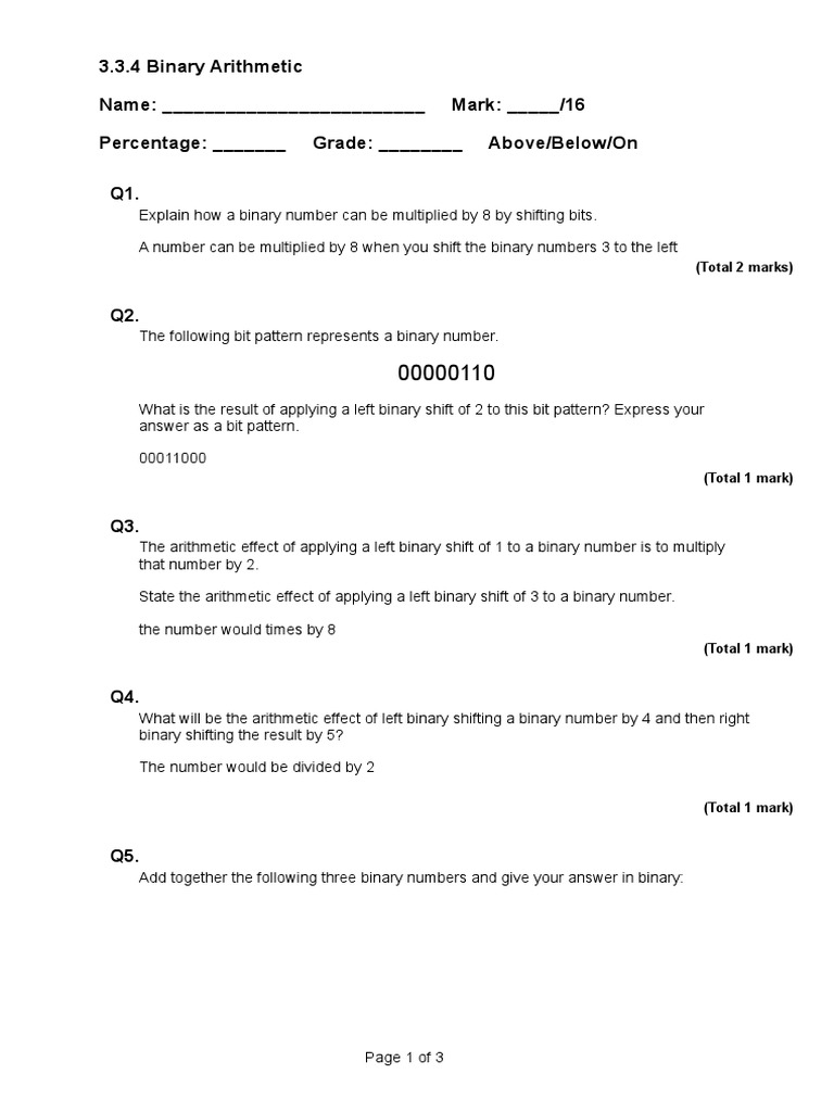 3 3 4 binary arithmetic 16 ppq s pdf bit numbers