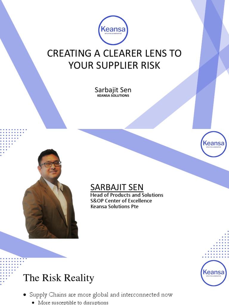 Presentation - Creating a Clearer Lens to Your Supplier Risks ...